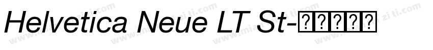 Helvetica Neue LT St字体转换